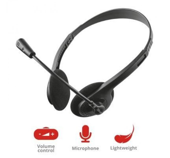 Trust Навушники Trust Primo Chat 3.5mm BLACK (21665)
