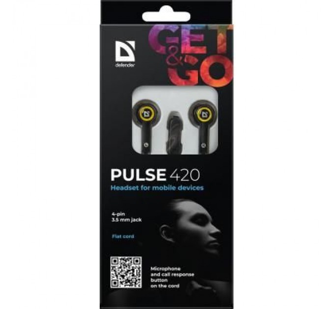 Defender Навушники Defender Pulse 420 Yellow (63421)