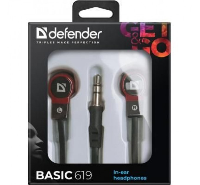 Defender Навушники Defender Basic 619 Black-Red (63619)