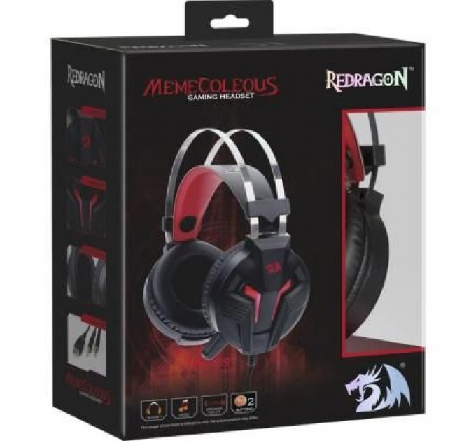 Redragon Навушники Redragon Memecoleous Black-Red Vibration (75096)