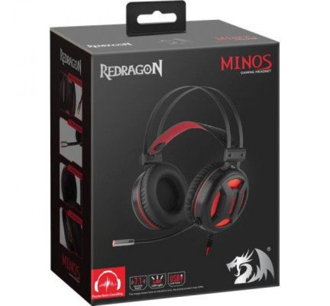 Redragon Навушники Redragon Minos Surround 7.1 Black-Red (78368)