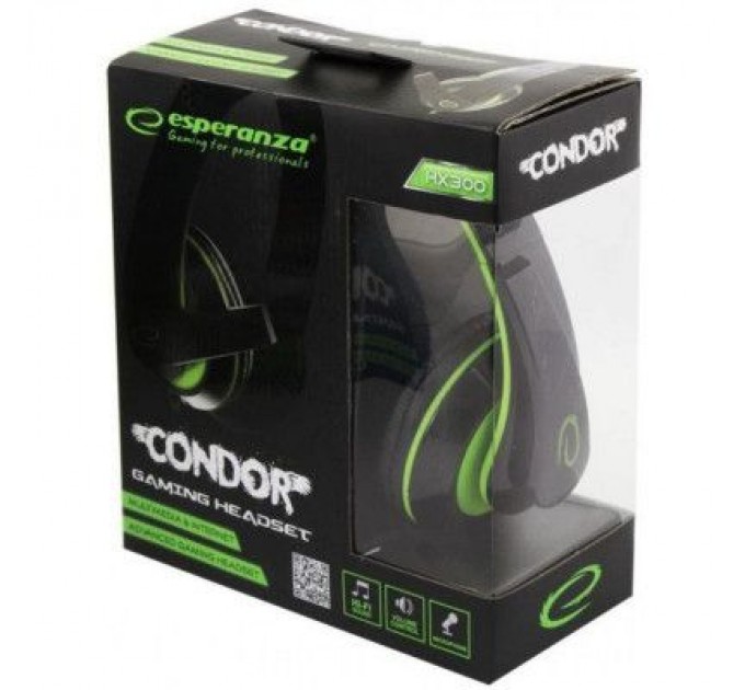 Esperanza Навушники Esperanza EGH300B Green (EGH300G)
