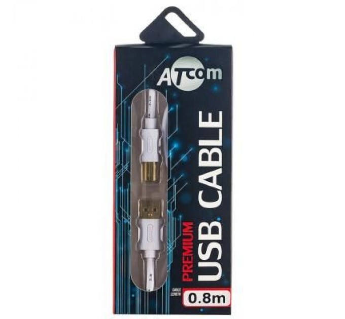 Atcom Кабель для принтера USB 2.0 AM/BM 1.8m Atcom (13423)