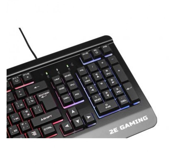 2E Клавіатура 2E KG320 LED USB Black Ukr (2E-KG320UB)