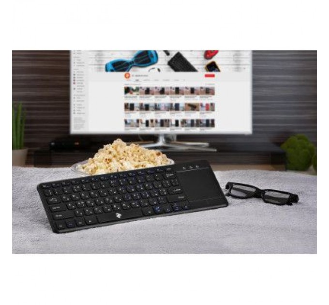 2E Клавіатура 2E KT100 Touch Wireless Black (2E-KT100WB)
