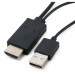 Extradigital Перехідник MHL, microUSB (5pin) M, USB M-HDMI AM (1.8m) Extradigital (KBV1683)