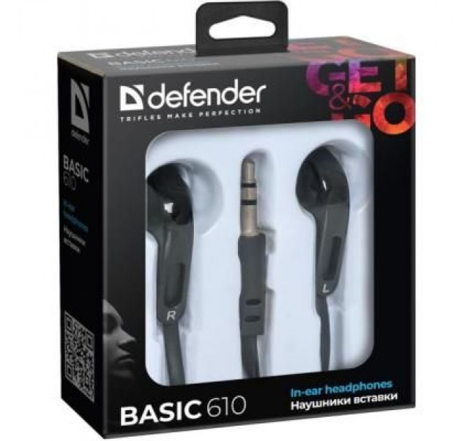 Defender Навушники Defender Basic-610 Black (63610)