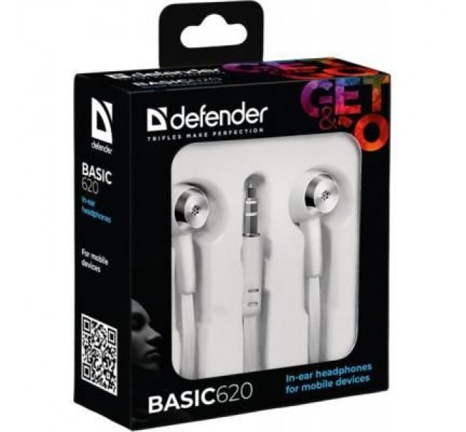 Defender Навушники Defender Basic-620 White (63625)