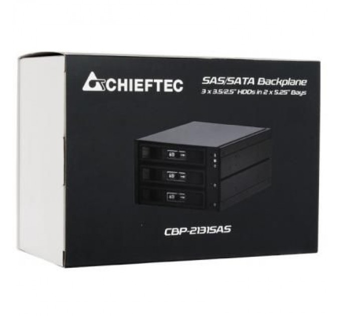 Chieftec Бекплейн Chieftec 2x5.25"/3x3.5" Hot-Swap Aluminium (CBP-2131SAS)