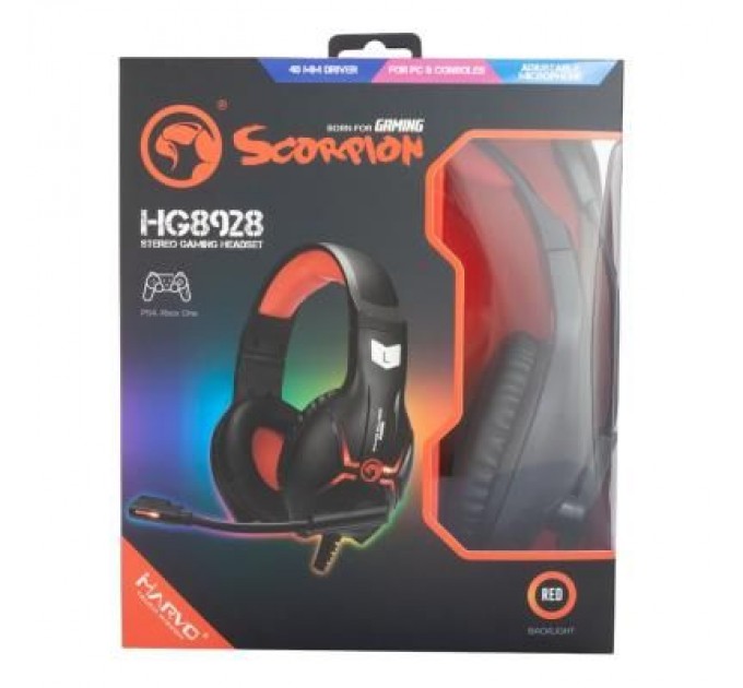 Marvo Навушники Marvo HG8928 Black-Red (HG8928)