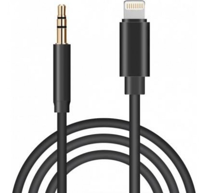 XoKo Перехідник Lightning to Jack 3.5 мм black 1.0m XoKo (AUX-001-BK)