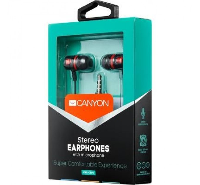 Canyon Навушники Canyon Red (CNE-CEP3R)