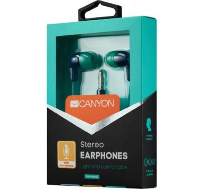 Canyon Навушники Canyon Blue-Green (CNS-CEPM02GBL)