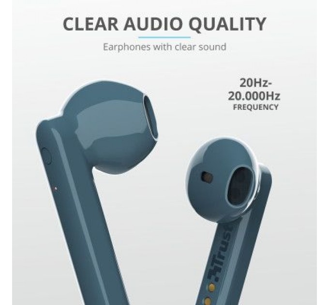 Trust Навушники Trust Primo Touch True Wireless Mic Blue (23780)