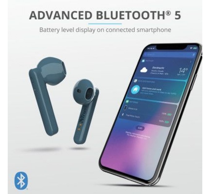 Trust Навушники Trust Primo Touch True Wireless Mic Blue (23780)