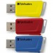 Verbatim USB флеш накопичувач Verbatim 3x16GB Store 'n' Click Red/Blue/Yellow USB 3.2 (49306)