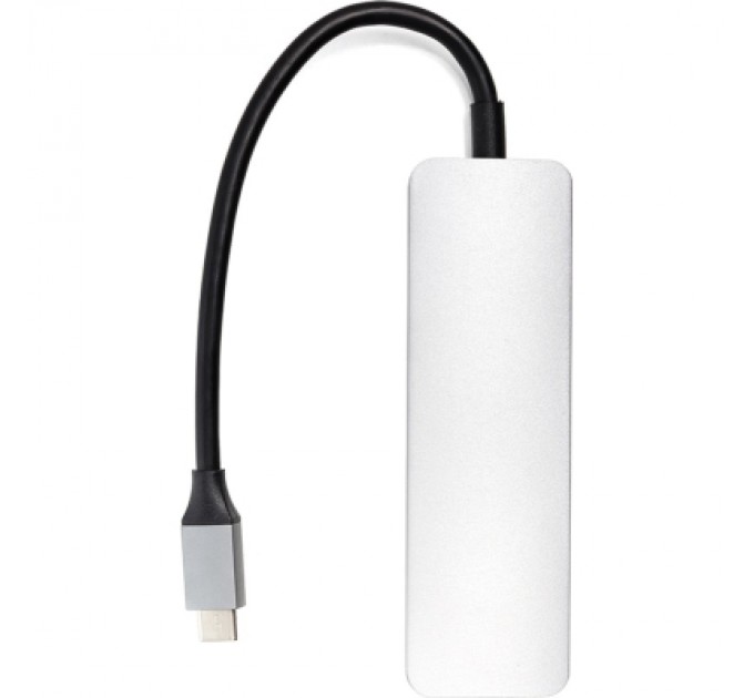 PowerPlant Концентратор USB Type-C to 3*USB 3.0 Ports + TF/SD Card Reader PowerPlant (CA912100)