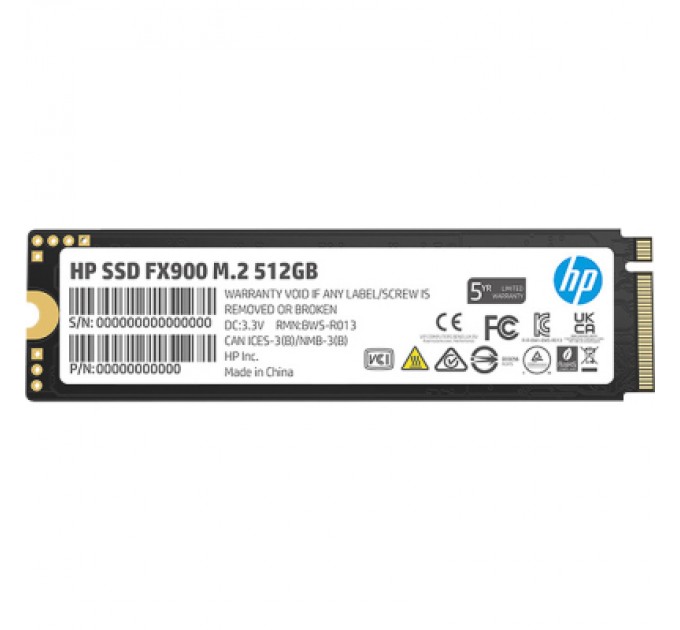 HP Накопичувач SSD M.2 2280 512GB FX900 HP (57S52AA)
