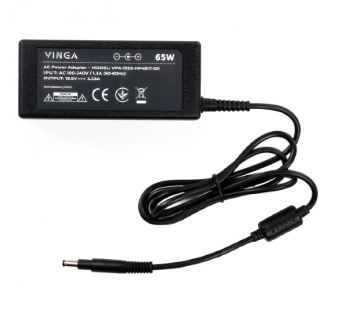 Vinga Блок живлення до ноутбуку Vinga HP 65W 19.5V 3.3А 4.8*1.7 long (VPA-1953-HP4817-101)