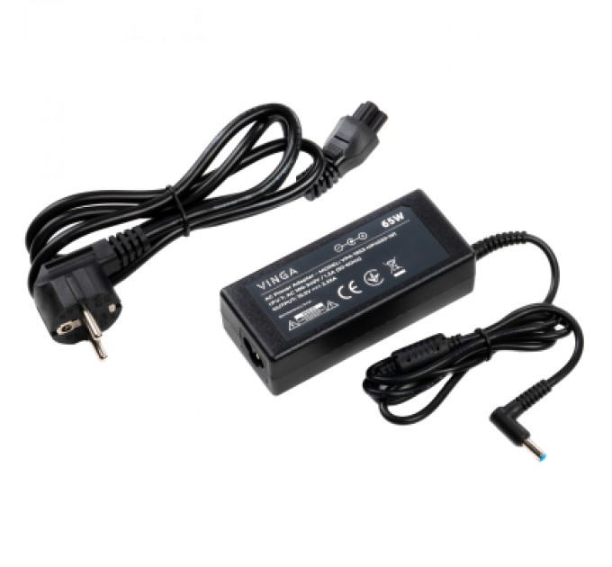 Vinga Блок живлення до ноутбуку Vinga HP 65W 19.5V 3.33А 4.5*3.0 (VPA-1953-HP4530-101)