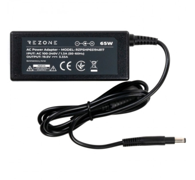 Rezone Блок живлення до ноутбуку Rezone HP 65W 19.5V 3.33А 4.8*1.7 long (RZPSHP65194817)
