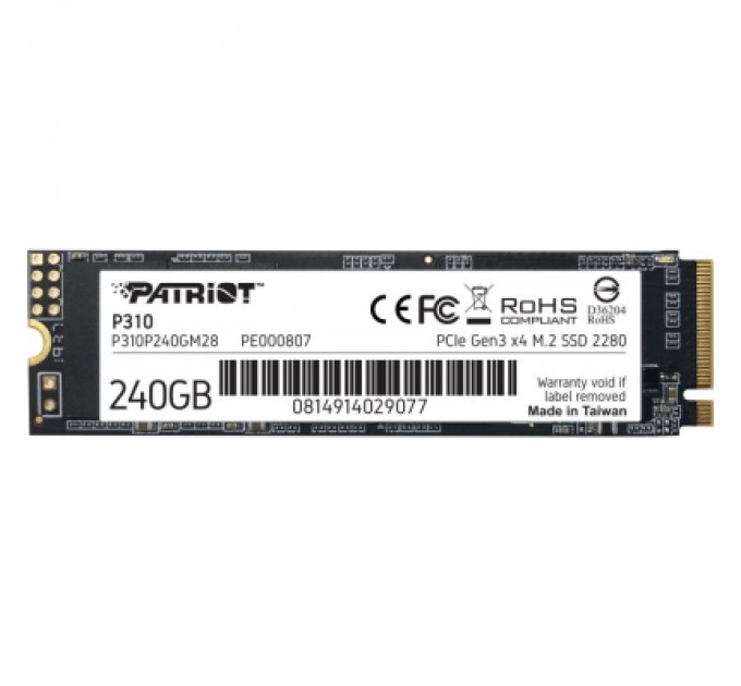 Patriot Накопичувач SSD M.2 2280 240GB Patriot (P310P240GM28)