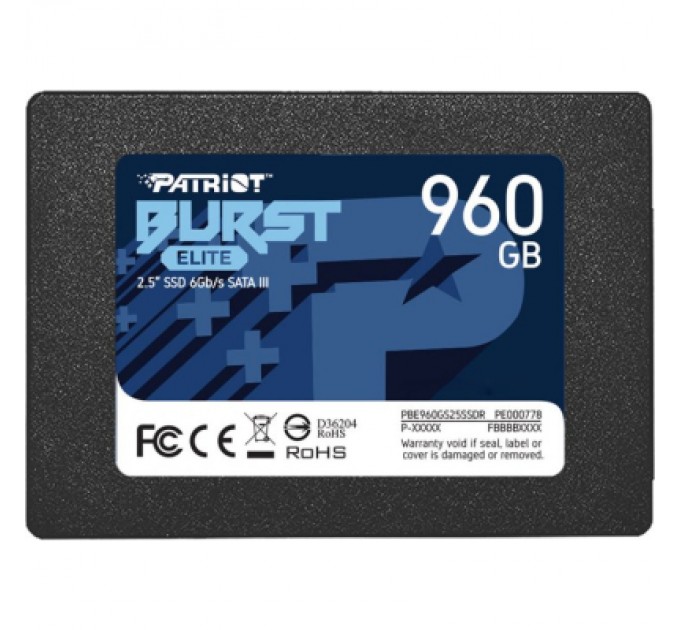 Patriot Накопичувач SSD 2.5" 960GB Burst Elite Patriot (PBE960GS25SSDR)