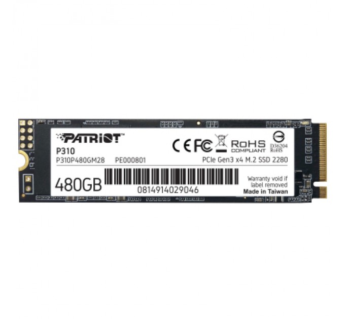 Patriot Накопичувач SSD M.2 2280 480GB Patriot (P310P480GM28)