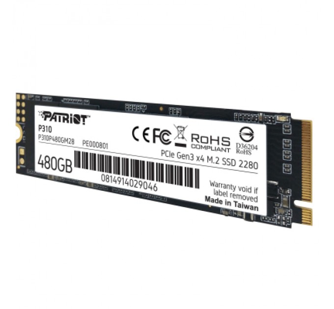 Patriot Накопичувач SSD M.2 2280 480GB Patriot (P310P480GM28)