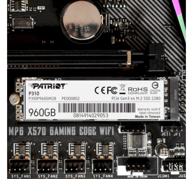 Patriot Накопичувач SSD M.2 2280 960GB Patriot (P310P960GM28)