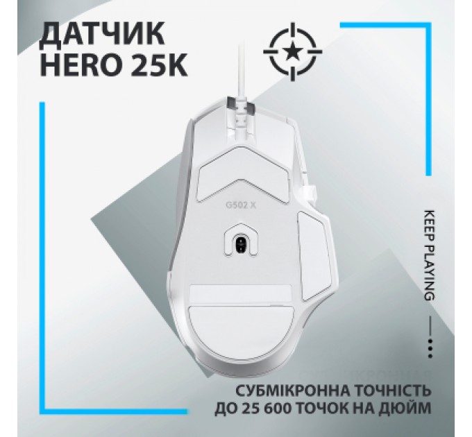 Logitech Мишка Logitech G502 X USB White (910-006146)