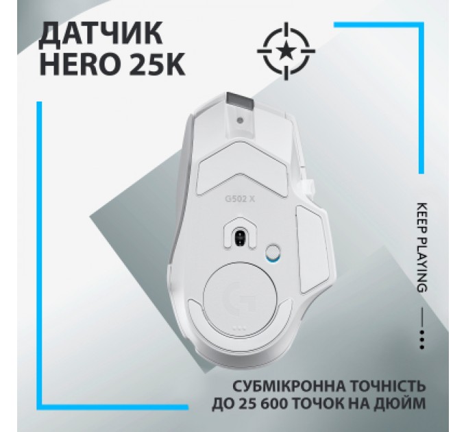 Logitech Мишка Logitech G502 X Lightspeed Wireless White (910-006189)