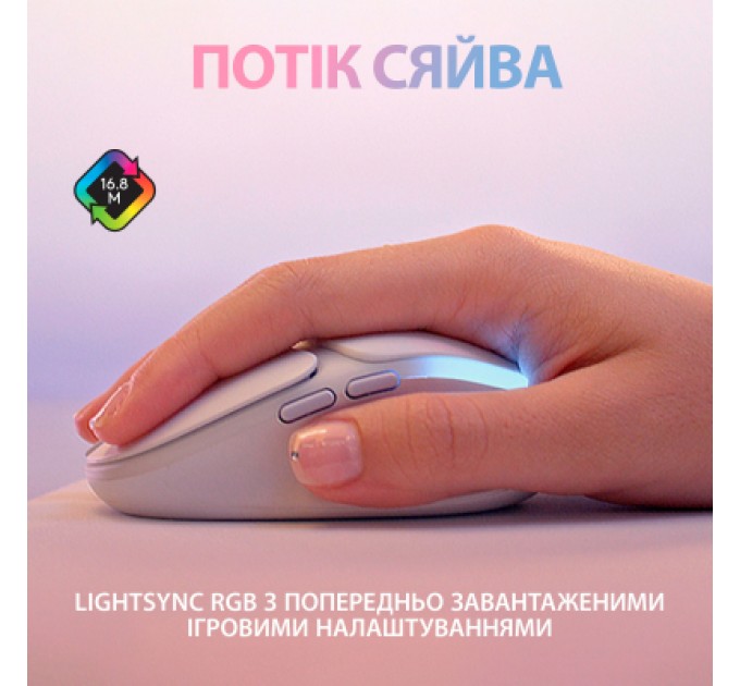 Logitech Мишка Logitech G705 Gaming Wireless/Bluetooth White (910-006367)