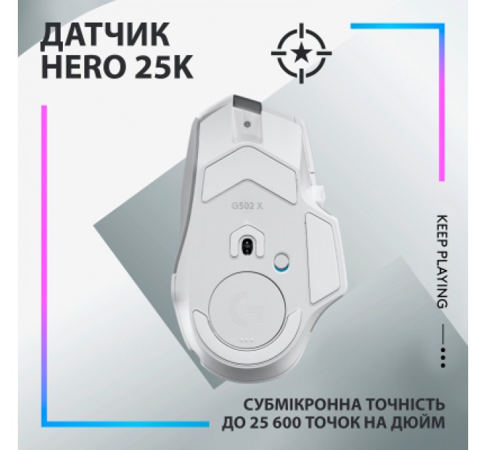 Logitech Мишка Logitech G502 X Plus Wireless White (910-006171)