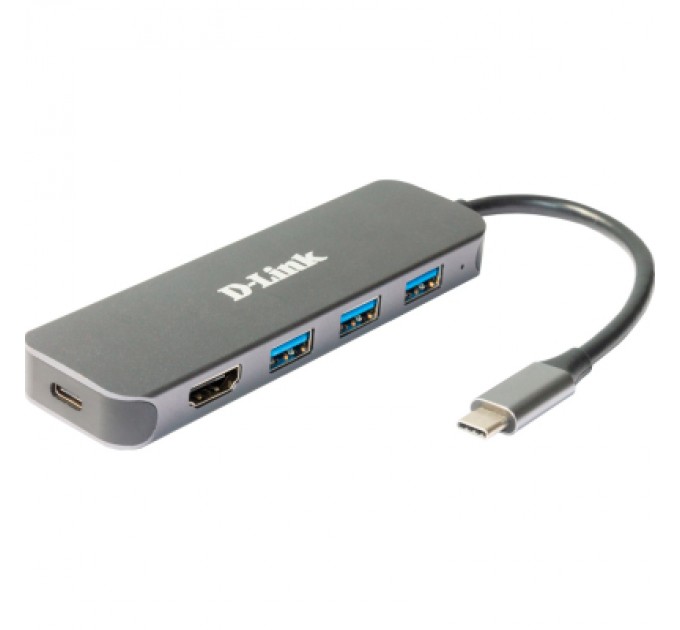 D-Link Концентратор D-Link USB-C 3xUSB3.0, 1xUSB-C, 1xHDMI (DUB-2333)