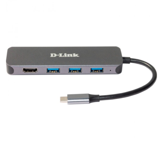 D-Link Концентратор D-Link USB-C 3xUSB3.0, 1xUSB-C, 1xHDMI (DUB-2333)