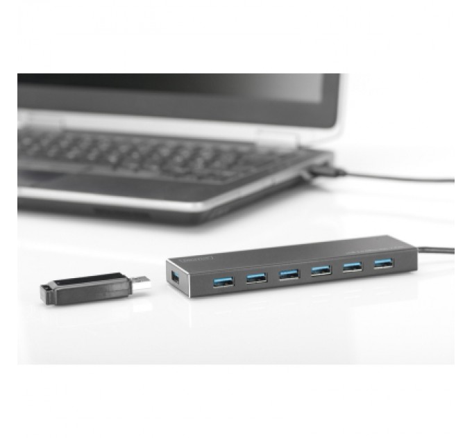 Digitus Концентратор Digitus USB 3.0 Hub, 7 Port (DA-70241-1)