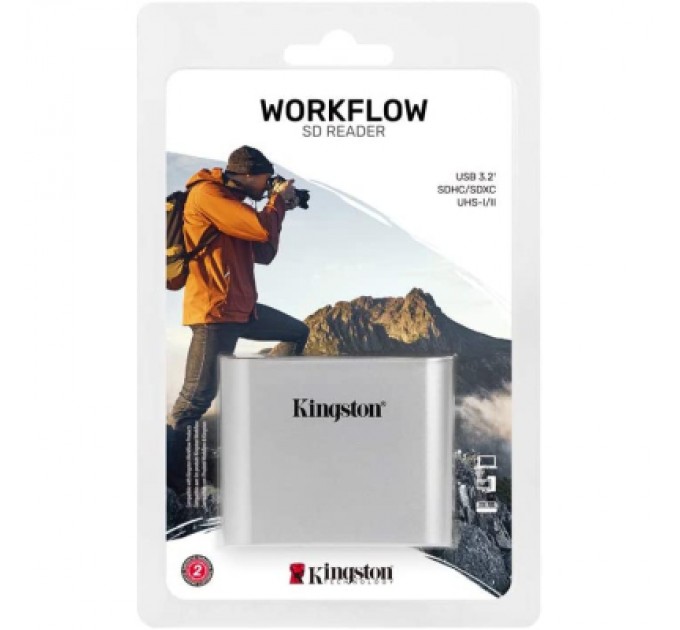 Kingston Зчитувач флеш-карт Kingston Workflow Dual-Slot SDHC/SDXC UHS-II (WFS-SD)