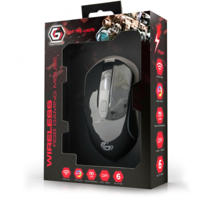 Gembird Мишка Gembird MUSGW-6BL-01 Wireless Black (MUSGW-6BL-01)