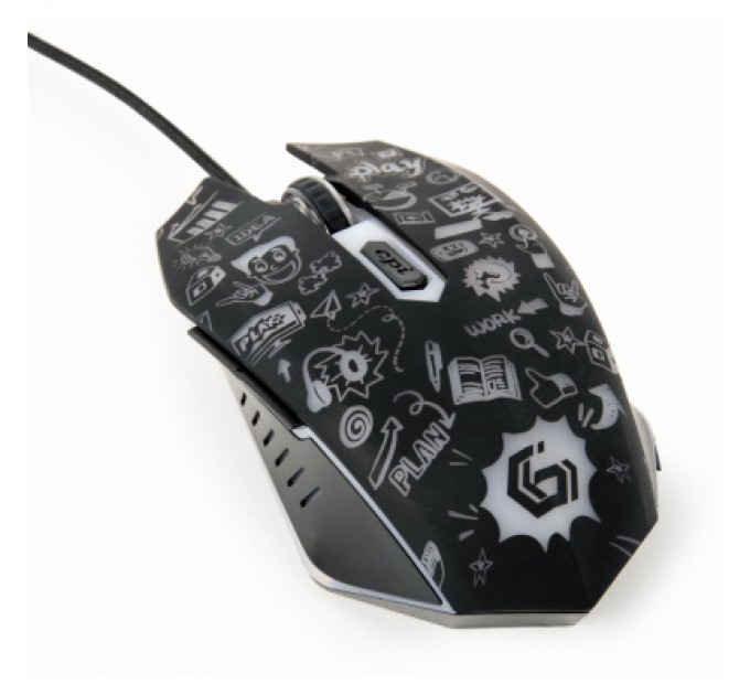 Gembird Мишка Gembird MUS-6B-GRAFIX-01 USB Black (MUS-6B-GRAFIX-01)