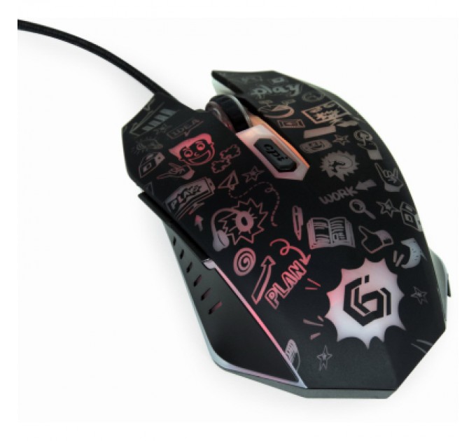Gembird Мишка Gembird MUS-6B-GRAFIX-01 USB Black (MUS-6B-GRAFIX-01)