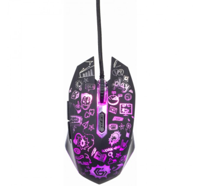 Gembird Мишка Gembird MUS-6B-GRAFIX-01 USB Black (MUS-6B-GRAFIX-01)