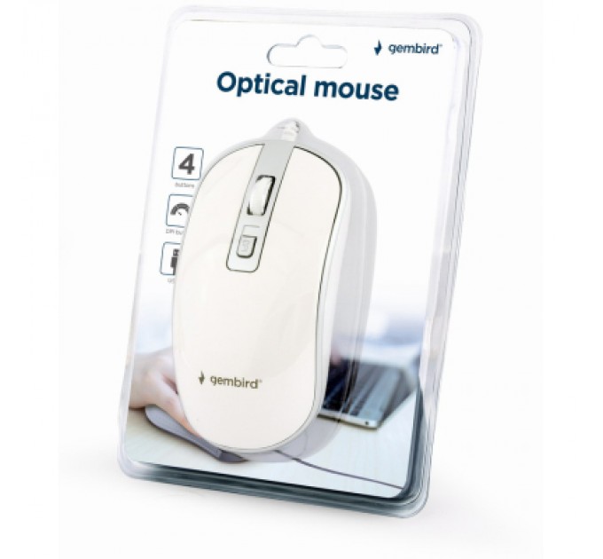 Gembird Мишка Gembird MUS-4B-06-WS USB White/Grey (MUS-4B-06-WS)