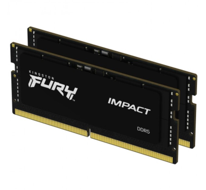 Kingston Fury (ex.HyperX) Модуль пам'яті для ноутбука SoDIMM DDR5 64GB (2x32GB) 4800 MHz FURY Impact Kingston Fury (ex.HyperX) (KF548S38IBK2-64)
