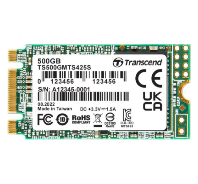 Transcend Накопичувач SSD M.2 2242 500GB Transcend (TS500GMTS425S)