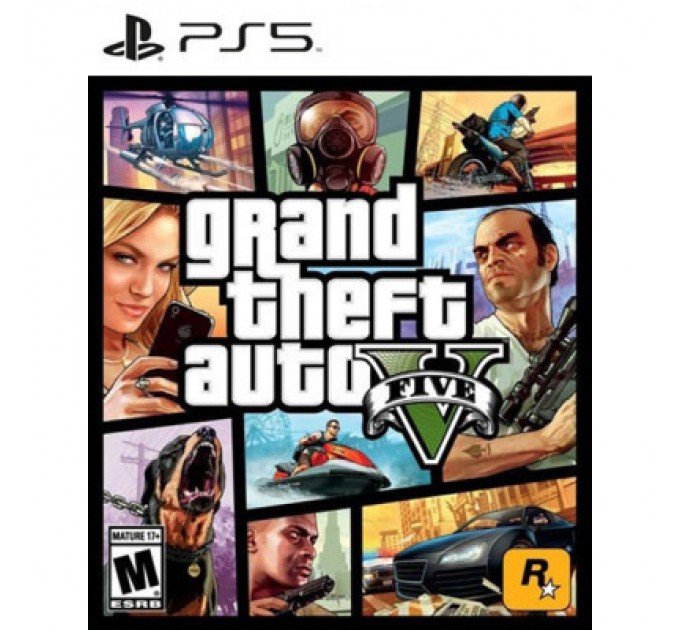 Sony Гра Sony Grand Theft Auto V PS5 [Blu-Ray диск} (5026555431842)