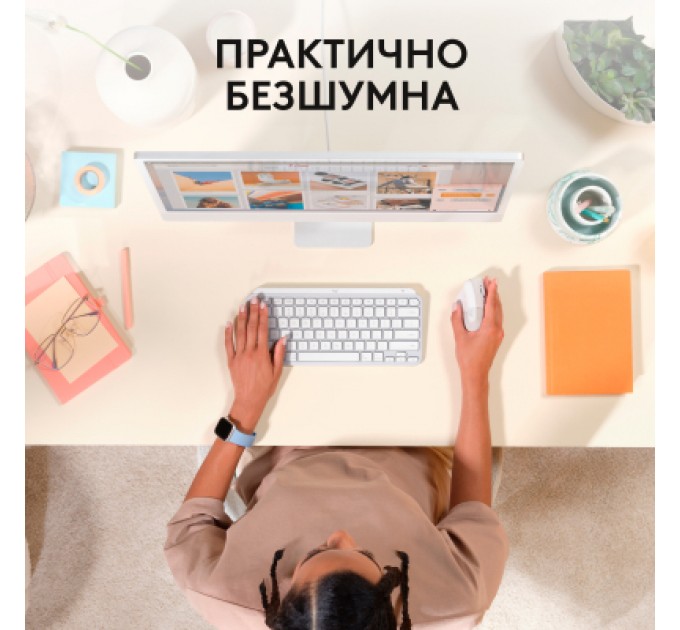 Logitech Мишка Logitech Lift for Mac Vertical Ergonomic Mouse Off White (910-006477)