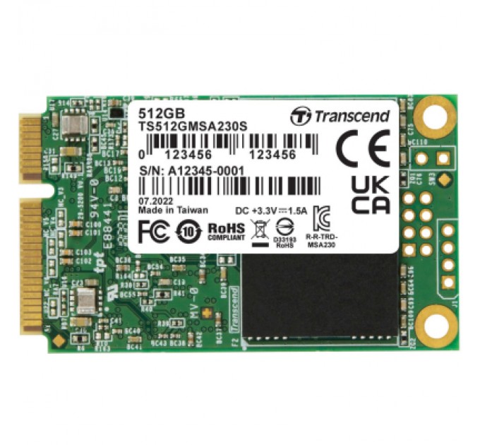 Transcend Накопичувач SSD mSATA 512GB Transcend (TS512GMSA230S)