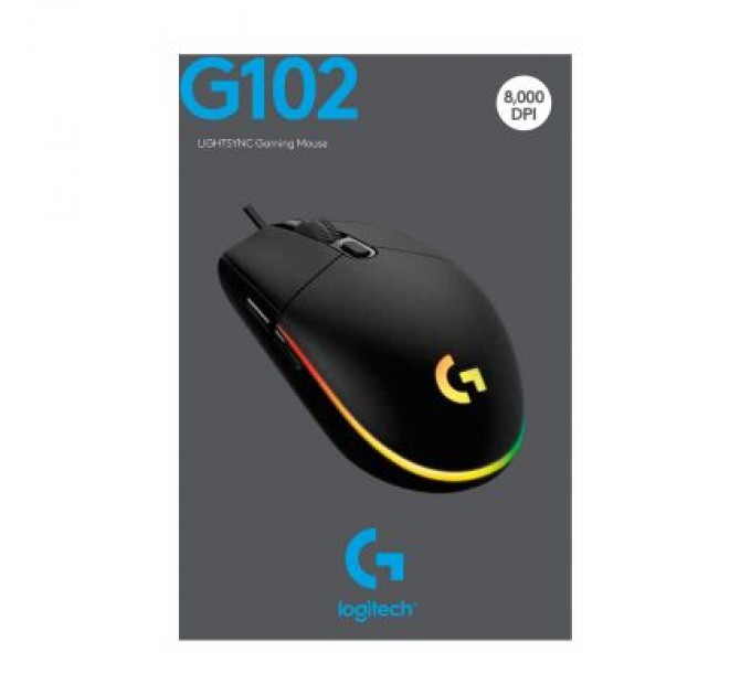 Logitech Мишка Logitech G102 Lightsync Black (910-005823)