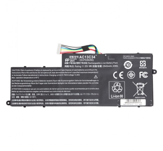 PowerPlant Акумулятор до ноутбука ACER Aspire V5-122P (AC13C34) 11.55V 2640mAh PowerPlant (NB410651)
